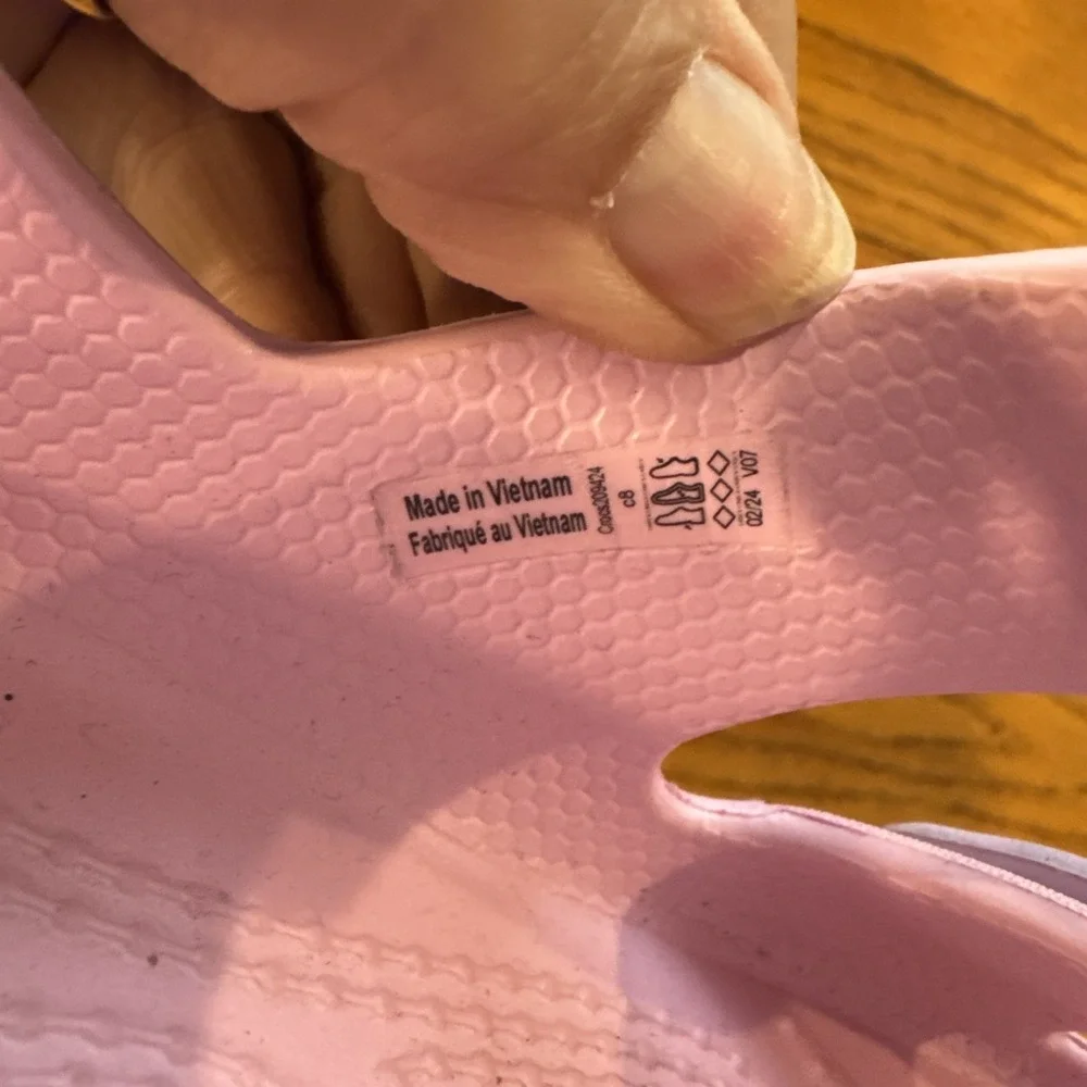 Crocs Kid's Size 8 Crocband Cruiser Sandal Ballerina Pink Lavender
